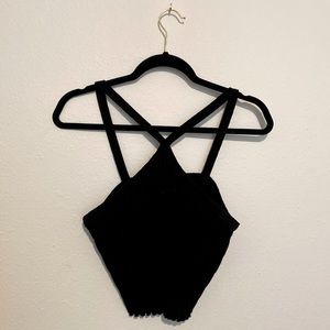 ZARA black ribbed tank